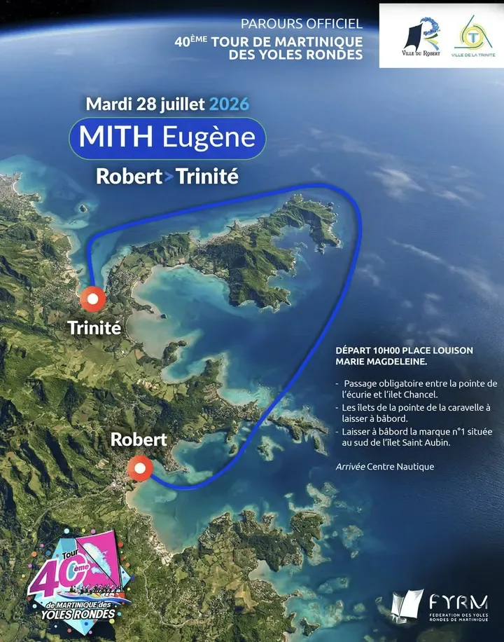 Carte de l’étape 3, de Le Robert à La Trinité